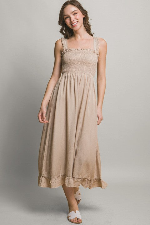"Summer Approaching" (taupe) jumper dress