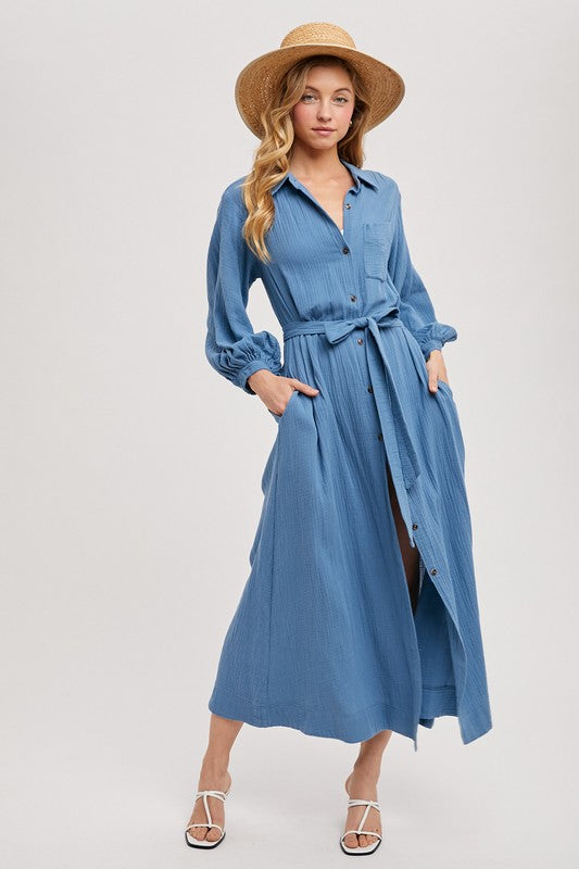 "Bay Breeze"(dusty blue) dress