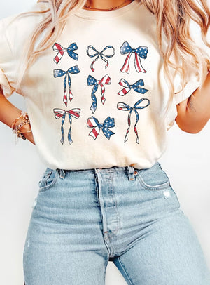 "Bow America" (natural) t-shirt