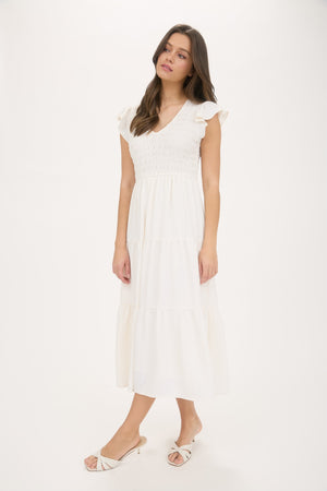 "For Reasons Unknown" (cream) dress
