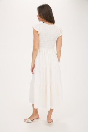 "For Reasons Unknown" (cream) dress