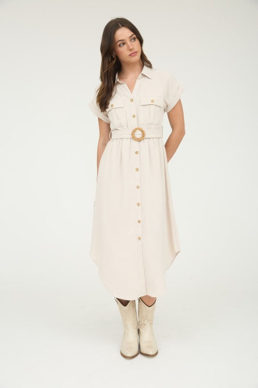 "Café Coastline"(beige) dress