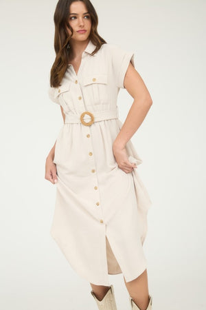 "Café Coastline"(beige) dress