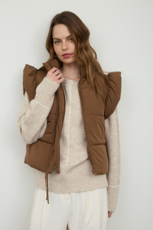 "Brown Sugar"puffer vest