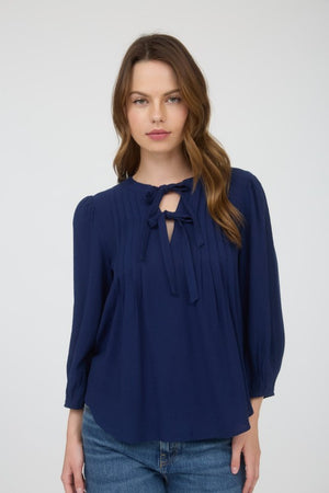 "Twilight Ties" (navy) top