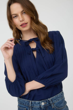 "Twilight Ties" (navy) top