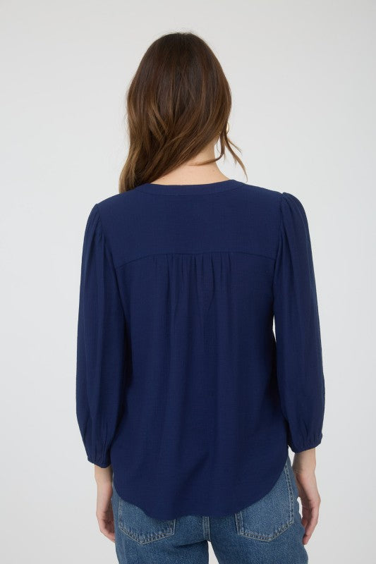 "Twilight Ties" (navy) top