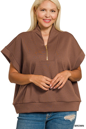 "Weekend In Fall Zip" (brown) vest