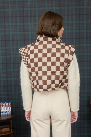 "Espresso Squares" vest