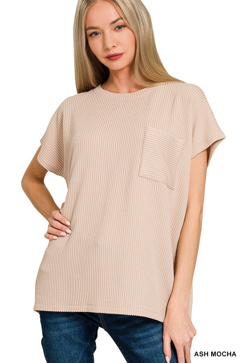 "Everyday Ease" (ash mocha) top