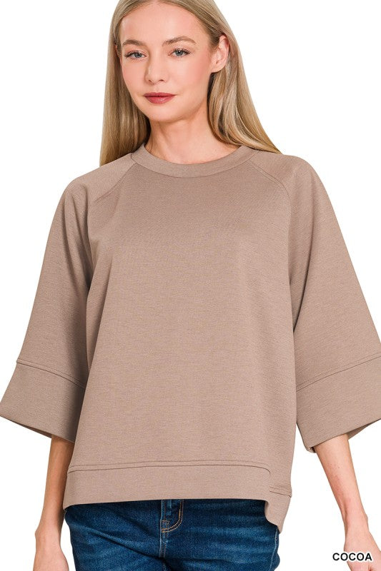 "The Weekender Pullover " (cocoa) top