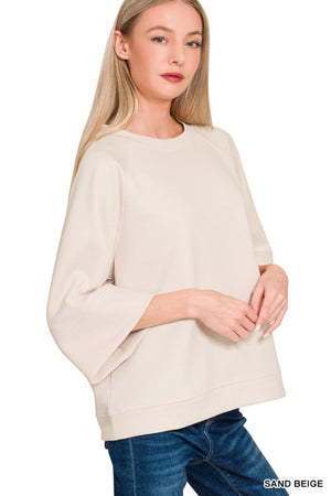 "The Weekender Pullover " (sand beige) top