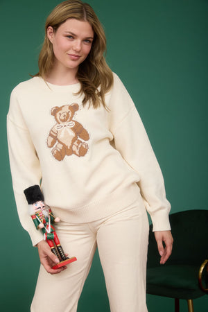 "Bear With Me" (ivory) Sweater