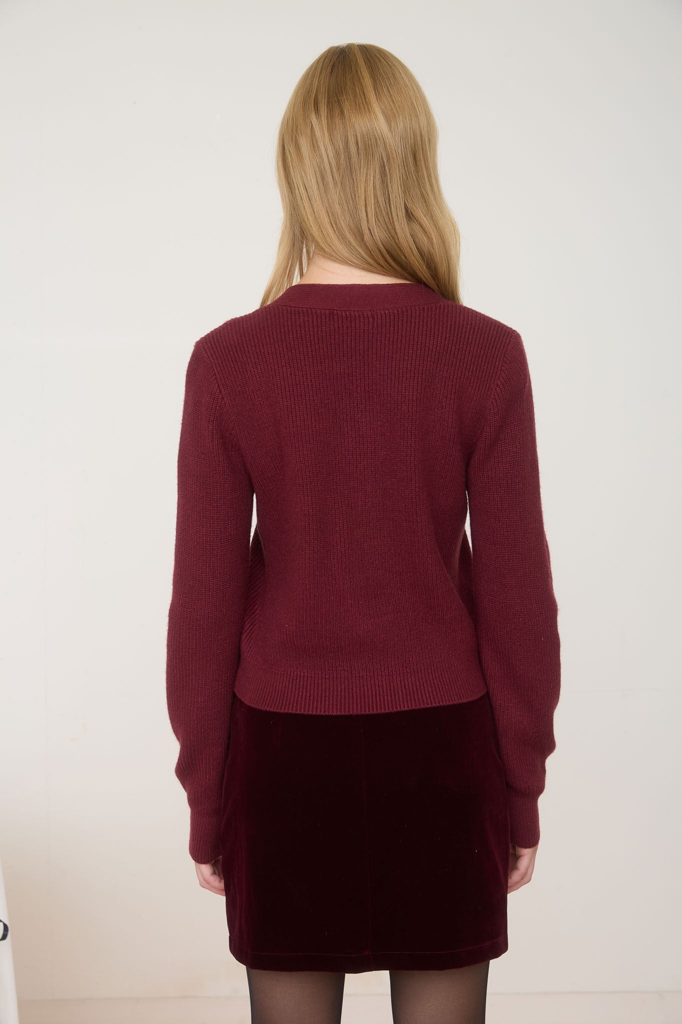 "Bold Vision" (burgundy) cardigan