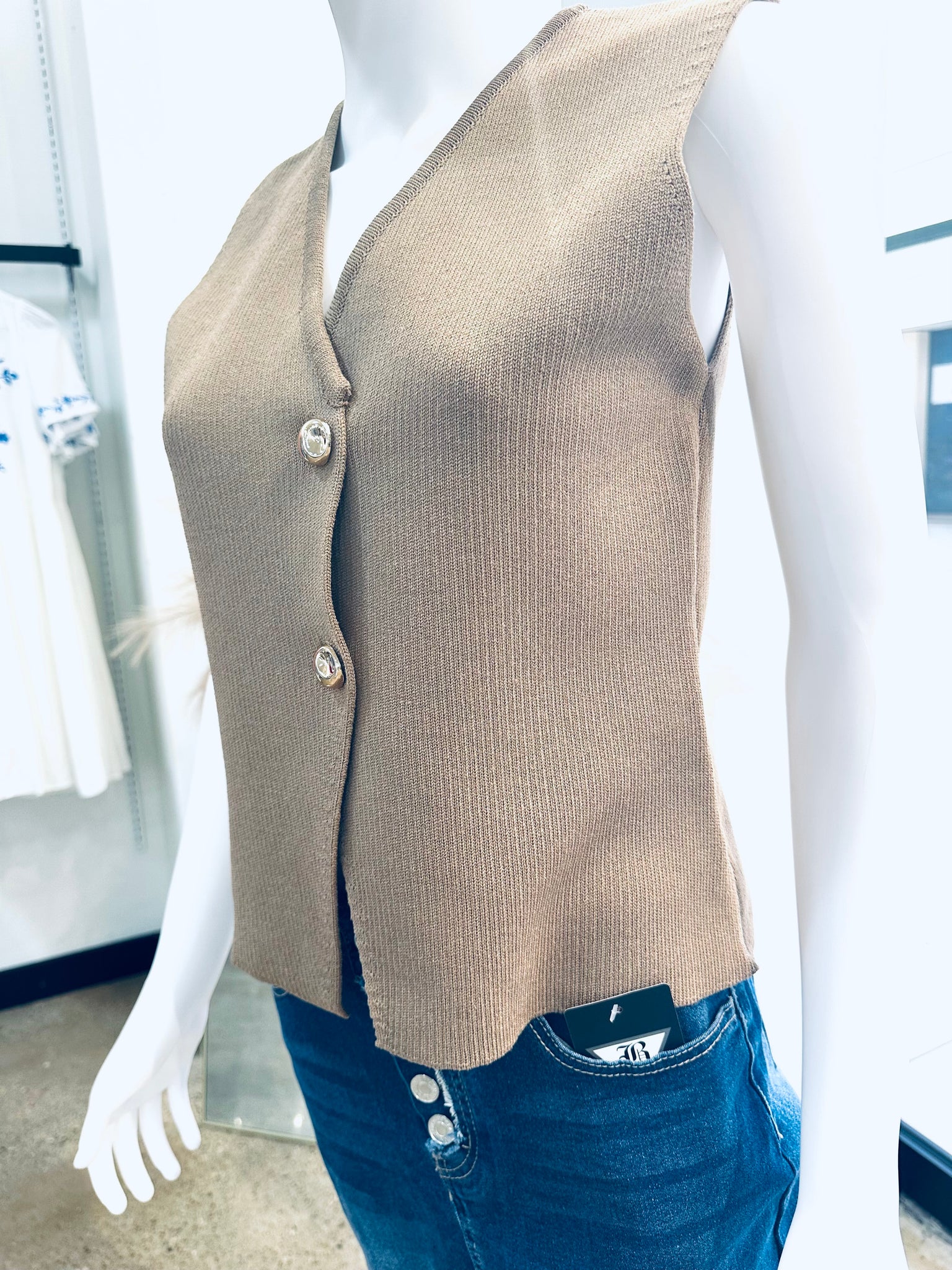 “In The Now” (brown) vest
