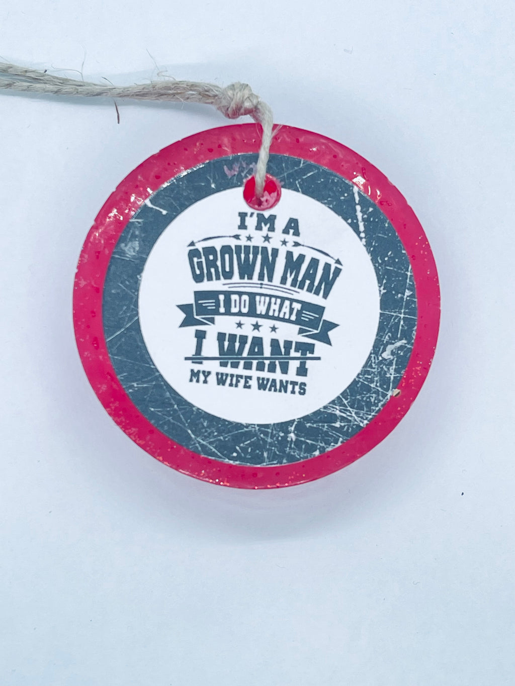 "I'm A Grown Man" car freshie