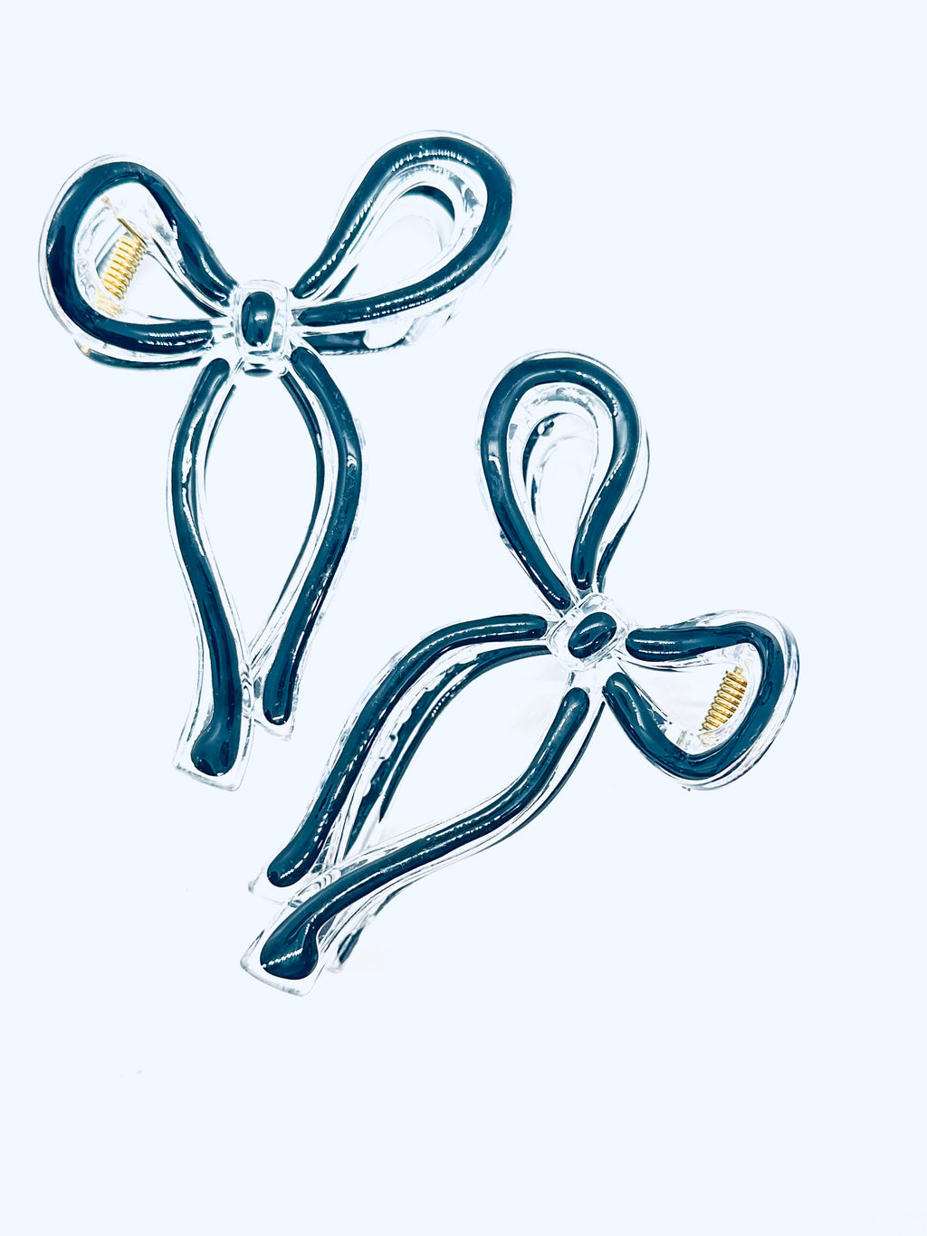“Bow Era” (black/clear)  claw clip