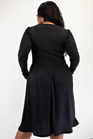 "Glamorous Energy" (black) plus dress