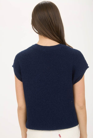 “Summer Break” (navy) top