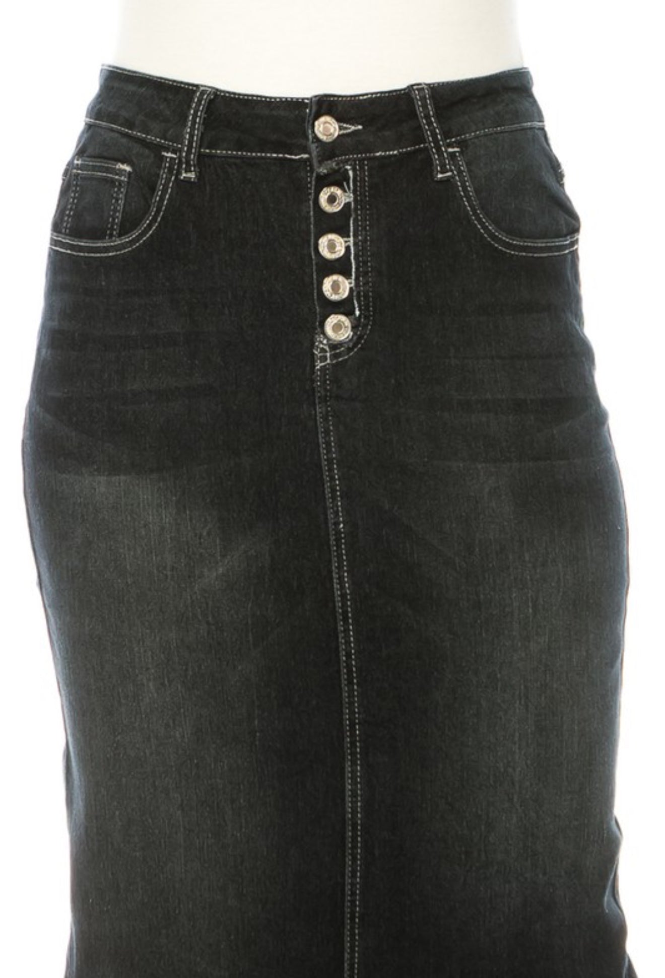 "Dark Wash Button Front" Be-Girl skirt