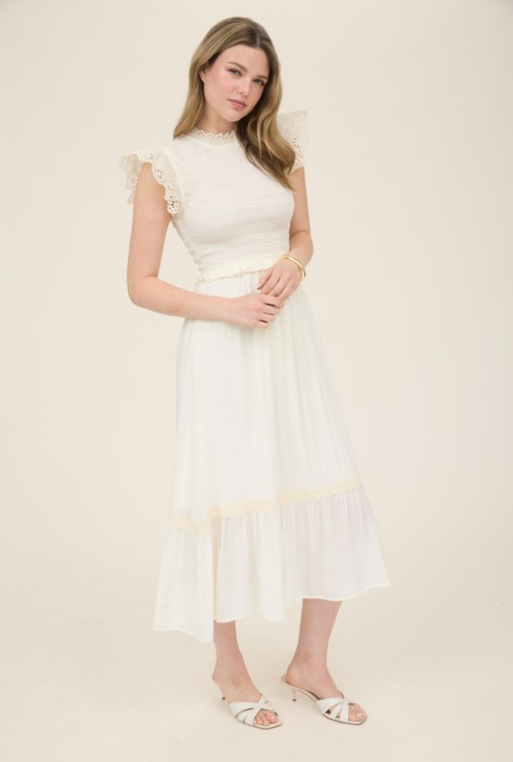 "Lace Meadow" (ivory) dress