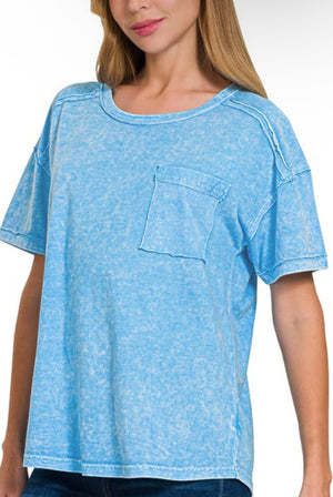 “The Ocean Is Her Haven” (sky blue) tee