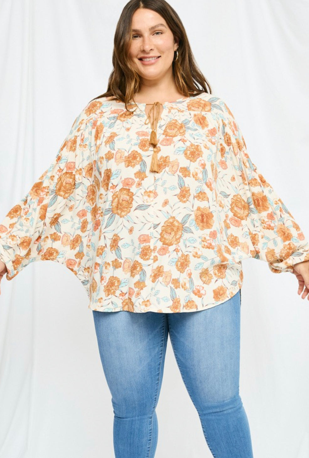 "Seasonal Blooms" plus top