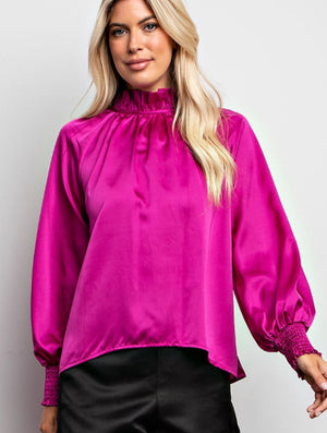 "Casual Sophistication" (magenta) top