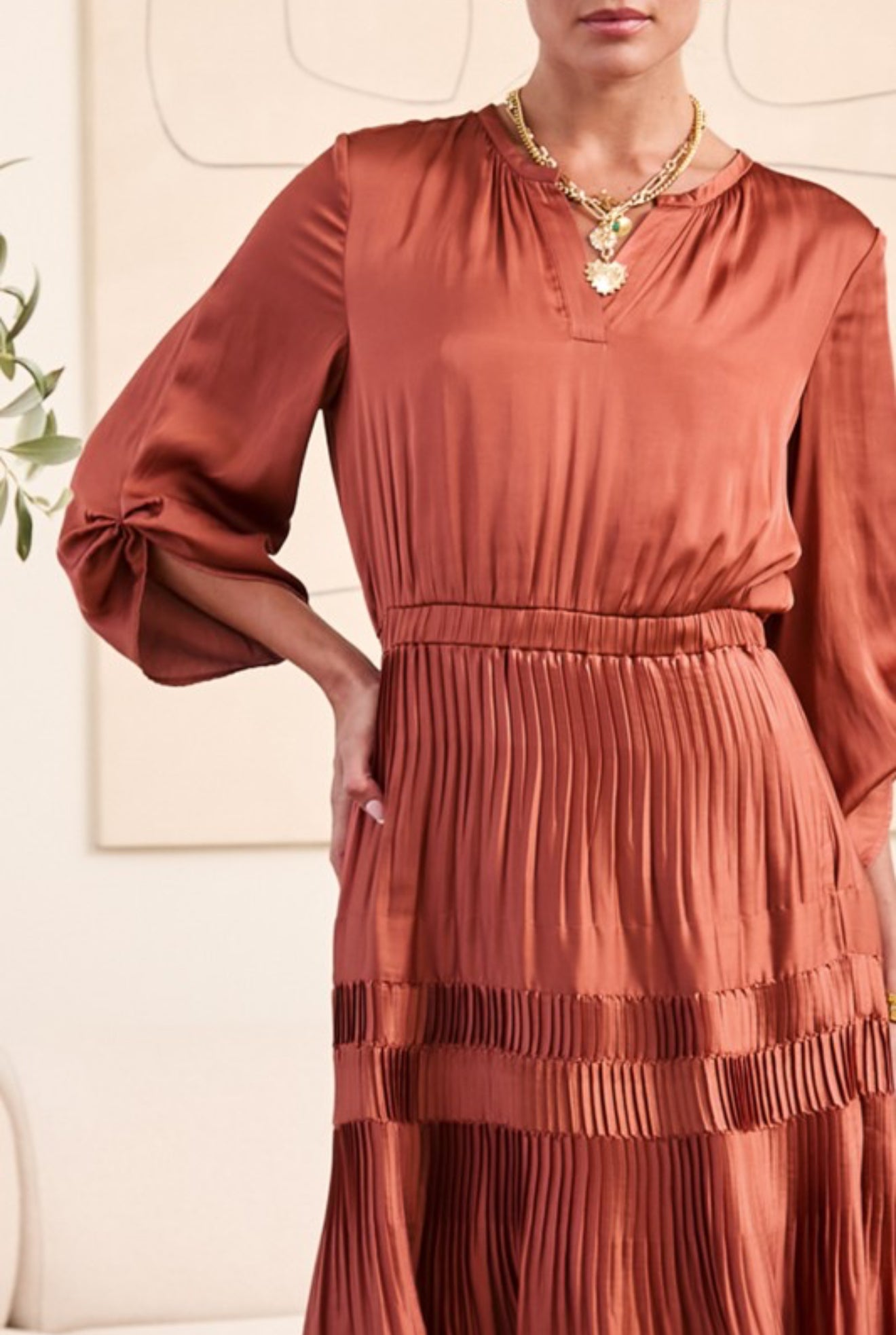 “Luxury in Monaco” (amber) dress