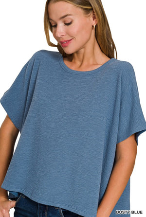 “Born Free” (dusty blue) top