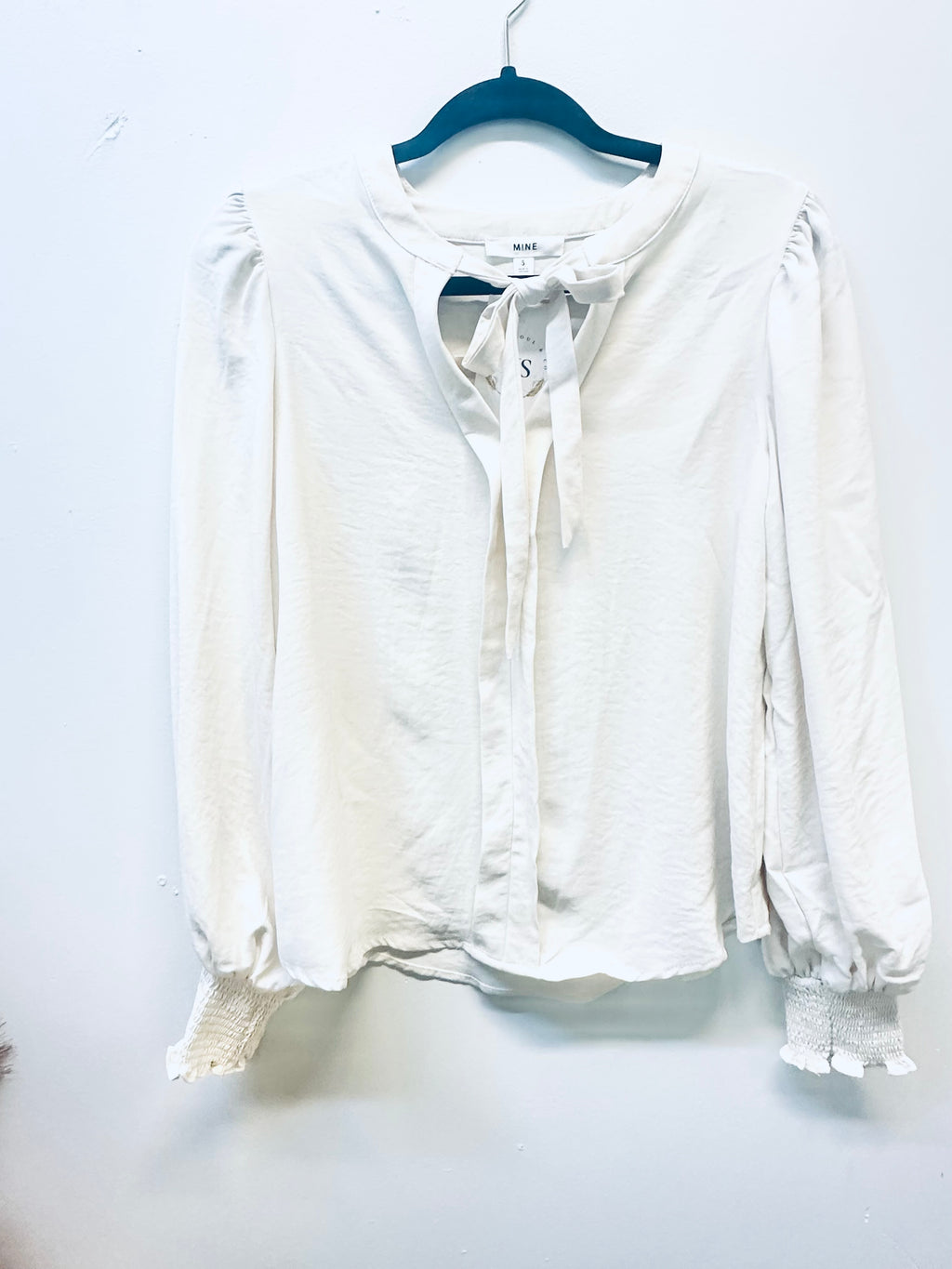 "Address The Subject" (cream) reg & plus top