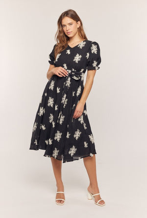 "Elegant in Embroidery" (black) Dress