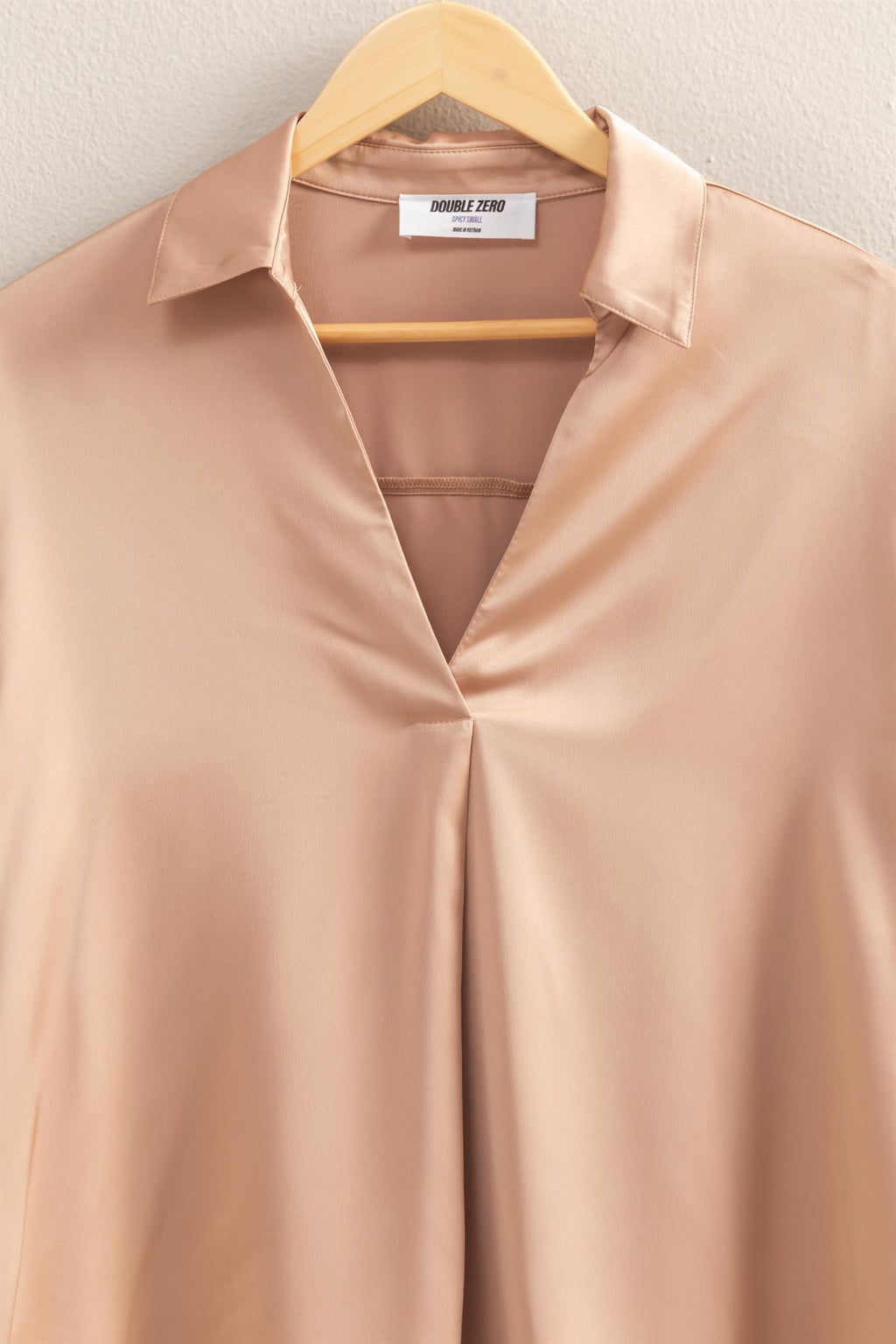 "Springtime in Satin" (Dark Taupe) Top