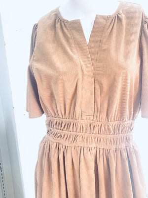 "Autumn Stroll" (taupe) dress