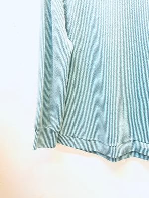 "Cozy Curve Appeal" (jade) top