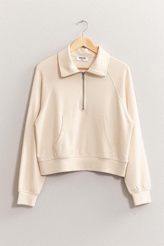 "Soft in the Season" (Cream) Quarter Zip