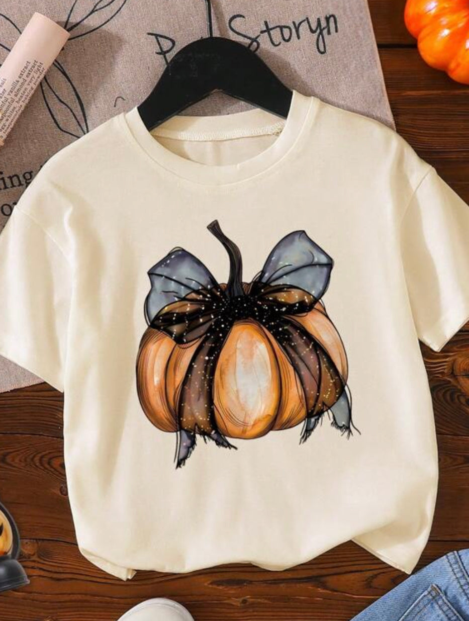 "Pumpkins, Please" Little Girls Tee