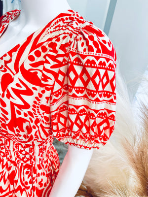 "Free To Thrive" (red) dress