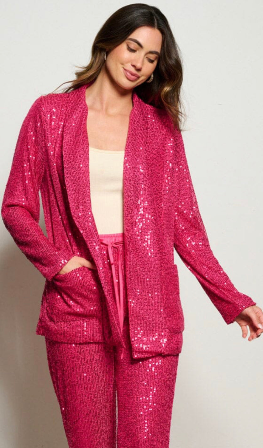 "Shimmer in the New Year" Sequin Blazer