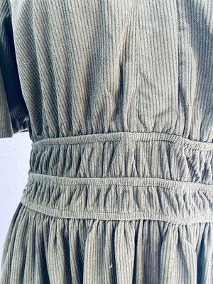 "Autumn Stroll" (olive) dress
