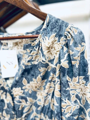 "Maplewood Romance" (Dusty blue) dress