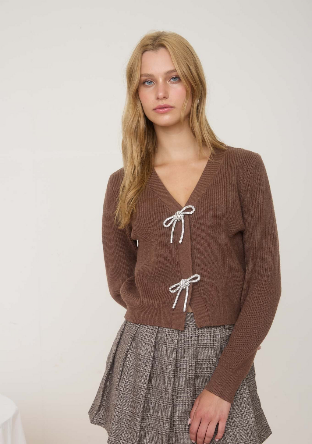"Bold Vision" (brown) cardigan
