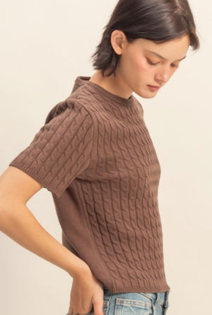 "Chestnut Gathering" sweater top