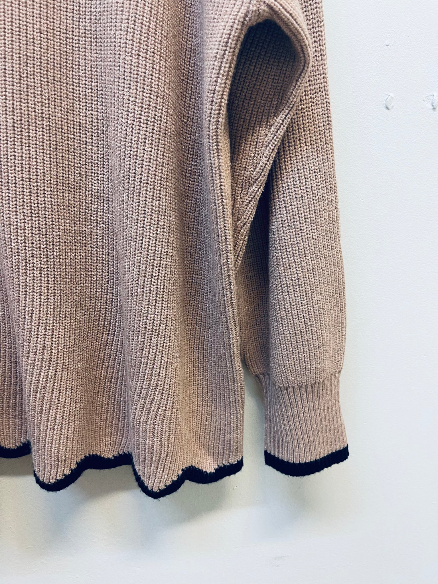 "Latte Line" plus size sweater