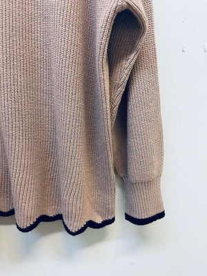 "Latte Line" plus size sweater