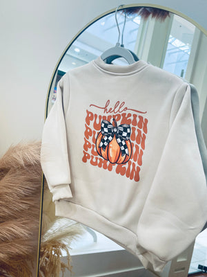 "Mini Pumpkin" Little Girls Sweatshirt