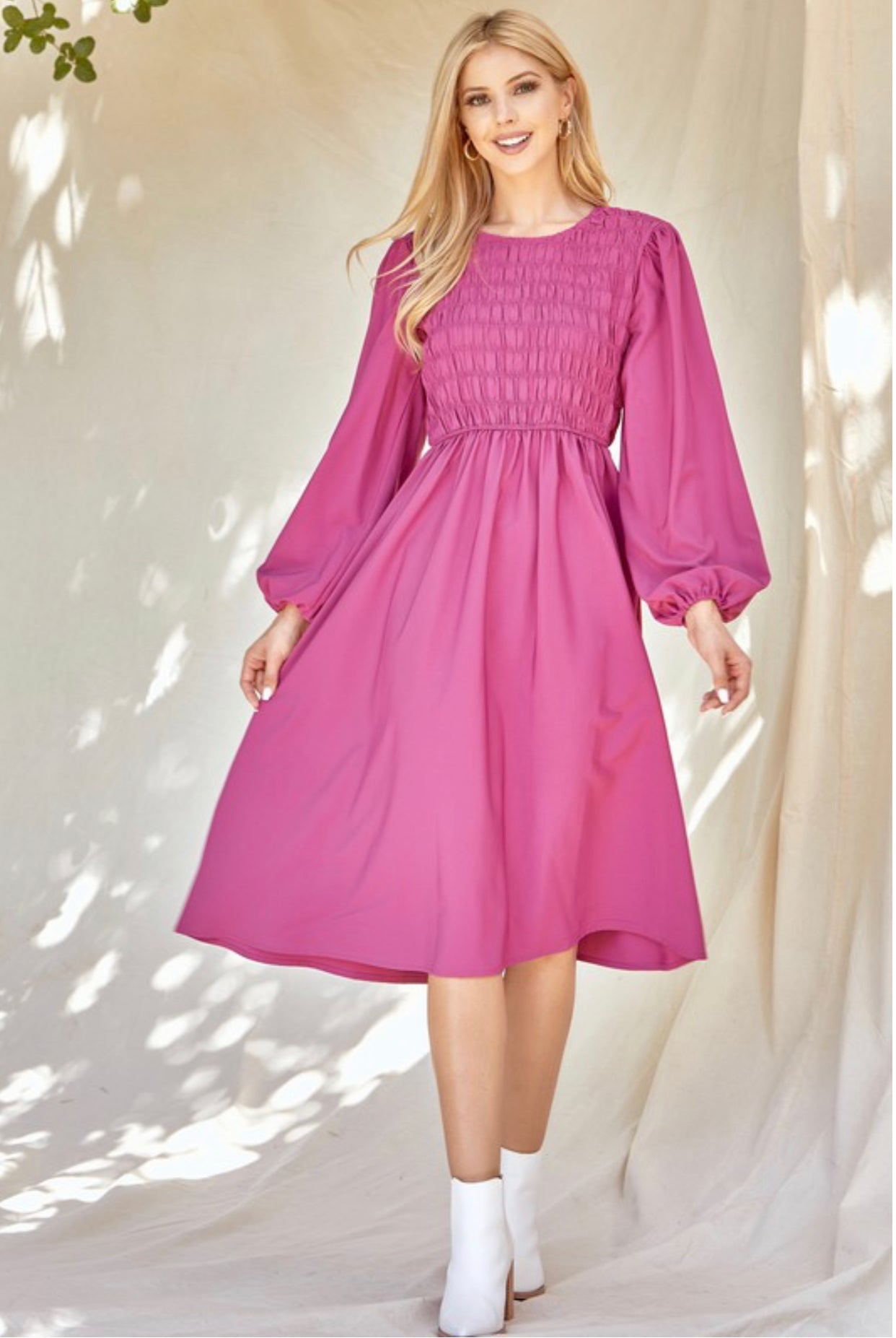 “Feels Like Love” (magenta) dress