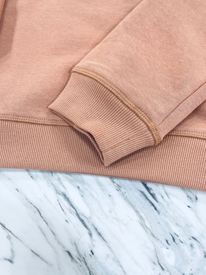 "Rainy Days" (clay) sweater