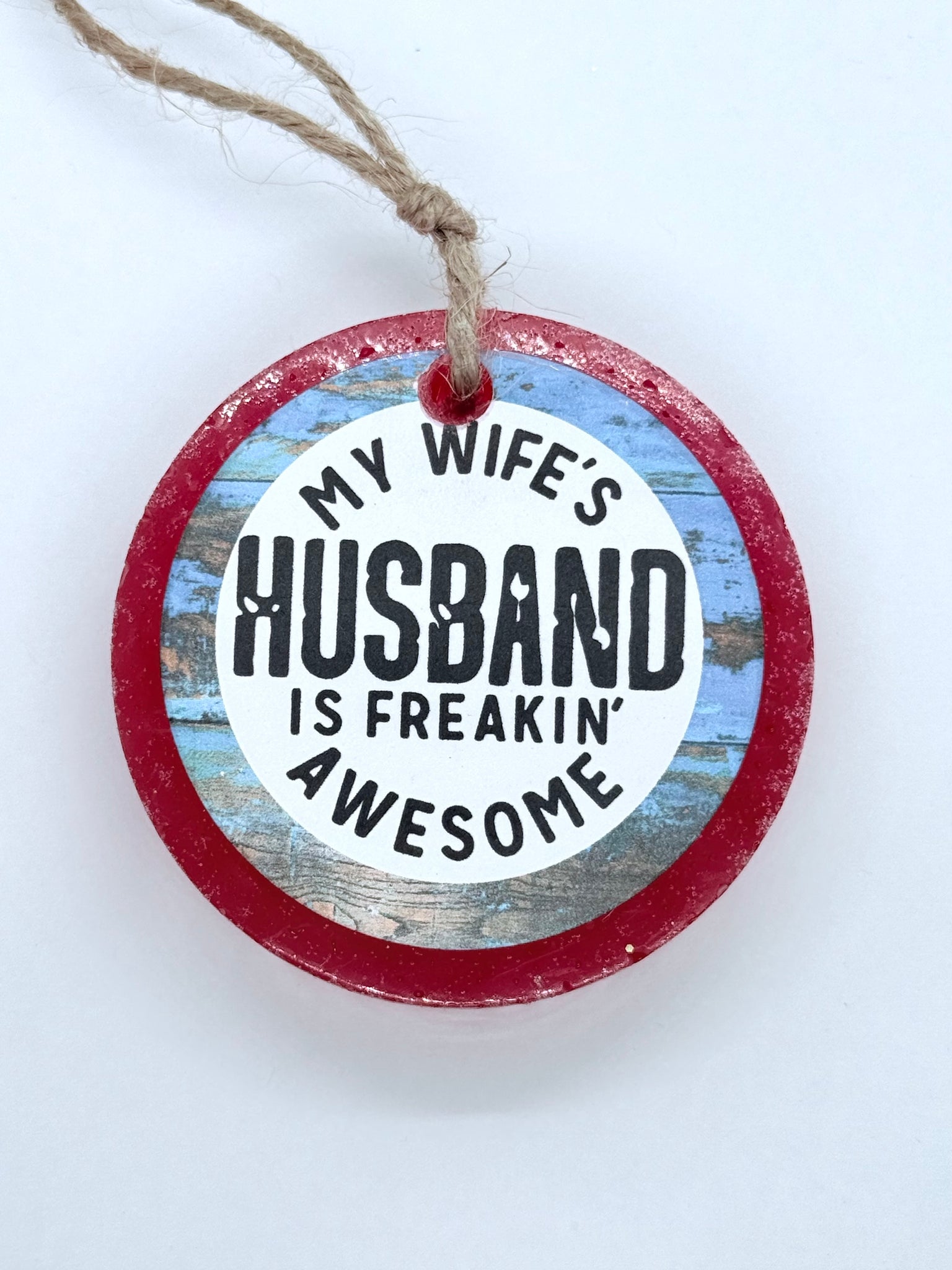"My Wife's Husband Is Awesome" car freshie