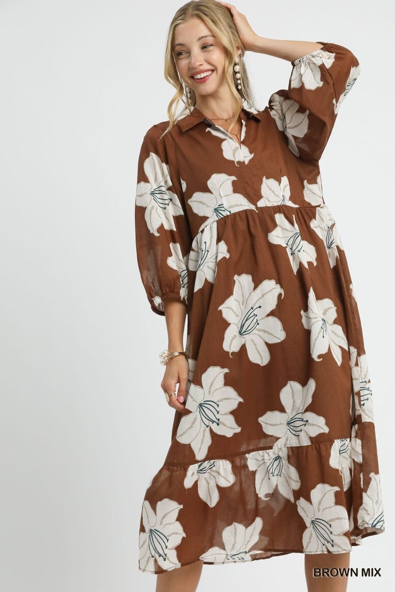 "Cocoa Blooms" dress
